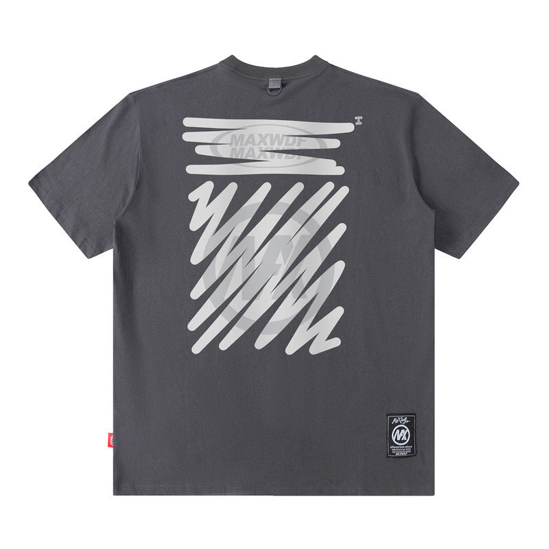 Men T Shirt Men's Short-Sleeved T-shirt Vibe Style Casual All-Matching Base
