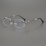 CHH Chrome Hearts Glasses Frameless Ultra Light Pure Titanium Myopia Anti-Blue Retro Glasses Frame