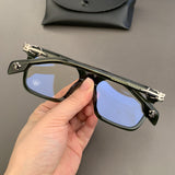 CHH Chrome Hearts Glasses Black Frame Plain Silver Versatile Personality Myopia Glasses Frame