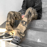 Men Sweatpants Hiphop Workwear Pants Men's Loose Straight Vintag Casual