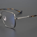 CHH Chrome Hearts Glasses Vintage Versatile Engraved Pure Titanium Square Glasses Frame