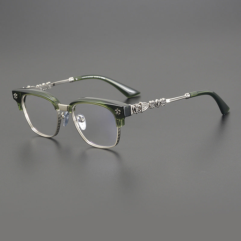 CHH Chrome Hearts Glasses Croxing pure titanium medium gold plate retro eyebrow wireframe