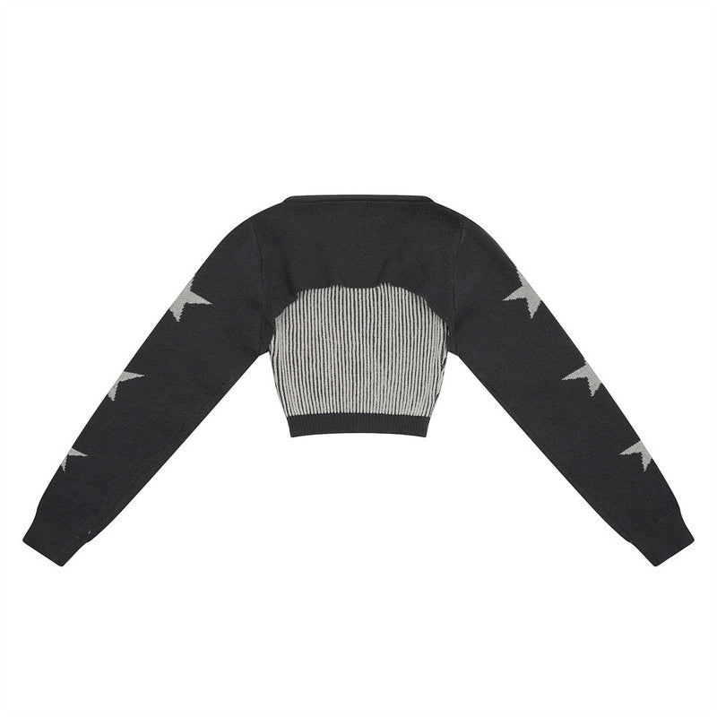 Women Sweater Short Knitwear for Girls Autumn XINGX Top