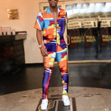 Men Co-Ords Spring and Summer Short Sleeves Shirt Short Sleeve Casual