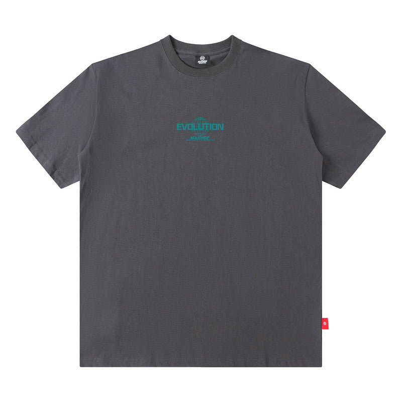 Men T Shirt Printed Short-Sleeved T-shirt Men's Street Idle Style Couple Casual