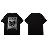 Men T Shirt Kitten Print Short Sleeve T-shirt Hip-Hop Street Loose