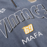 Men Hoodie Washed Distressed Letters Printing Lapel Sweater Men's Loose Spring and Autumn