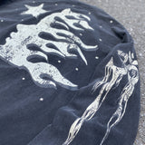 HS Hoodie Old Meteor Flame Portrait Printing Loose