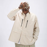 Men Long Sleeved T Shirt Long Sleeve Shirt Thin Coat Men's Casual round Hem Slit Shirt Fashion