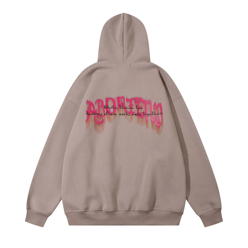 Men Hoodie Flame Printed Hoodie Casual Loose Pullover Top
