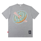 Men T Shirt Street Retro Printed Men and Women Couple Summer Short Sleeve T-shirt