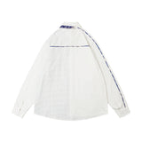 Men Long Sleeved T Shirt High Street Stitching Long-Sleeved Shirt Men's Loose Casual Spring and Autumn