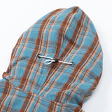 Men Long Sleeved T Shirt Hooded Plaid Shirt Men Spring Autumn Outdoor Sports and Casual Loose Long Sleeve