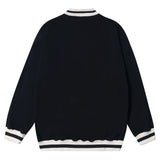 Men Hoodie V-neck Sweatshirt Men's Ins Loose Casual Contrast Color Top