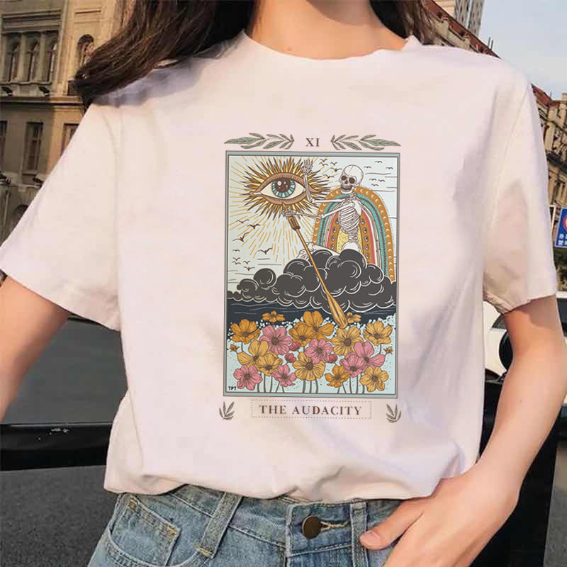 Women's Tarot Card Flower Funny Time Ladies Cartoon Fashion