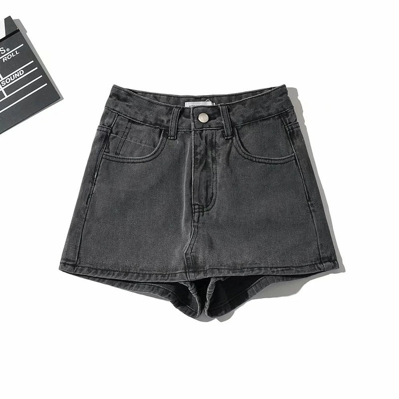 Women Skirt Summer High Waist Slim Fit Hip-Wrapped Short Denim Skirt