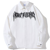 Men Long Sleeved T Shirt Printed Long Sleeve Shirt Men's High Street Casual Loose Shirt Spring and Autumn