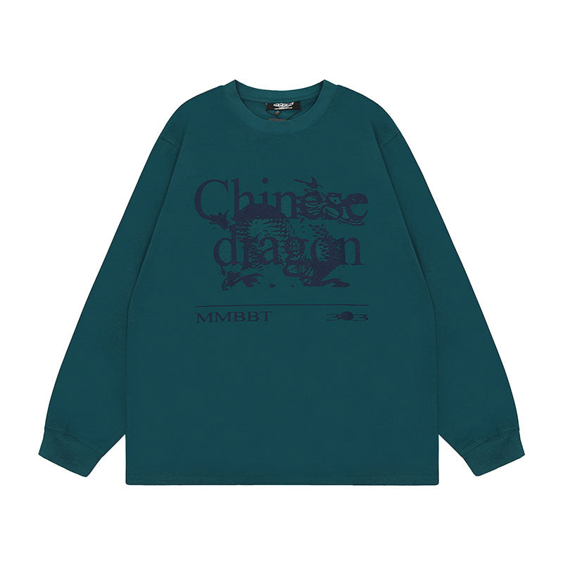 Men Long Sleeve Shirt Mechanical Style Casual Long Sleeve T-shirt Men's and Women's Retro Bottoming Top