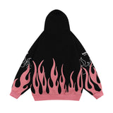 Men Fleece Lined Hoodie Printed Hoodie Men's Autumn and Winter Loose Sweatshirt