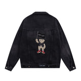 Palm Angle Jacket Palm Angels Embroidery Washed Denim Jacket Men and Women