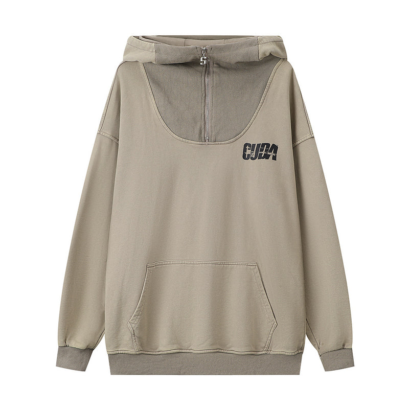 Men Hoodie Sweater Men's Autumn and Winter Washed and Worn Loose