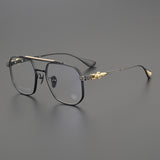 CHH Chrome Hearts Glasses Vintage Versatile Double Beam Large Frame Myopia Glasses Frame