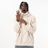 Men Hoodie Turtleneck Hooded Sweater Simple Letter Embroidered Long Sleeve Loose Pullover Hoodie