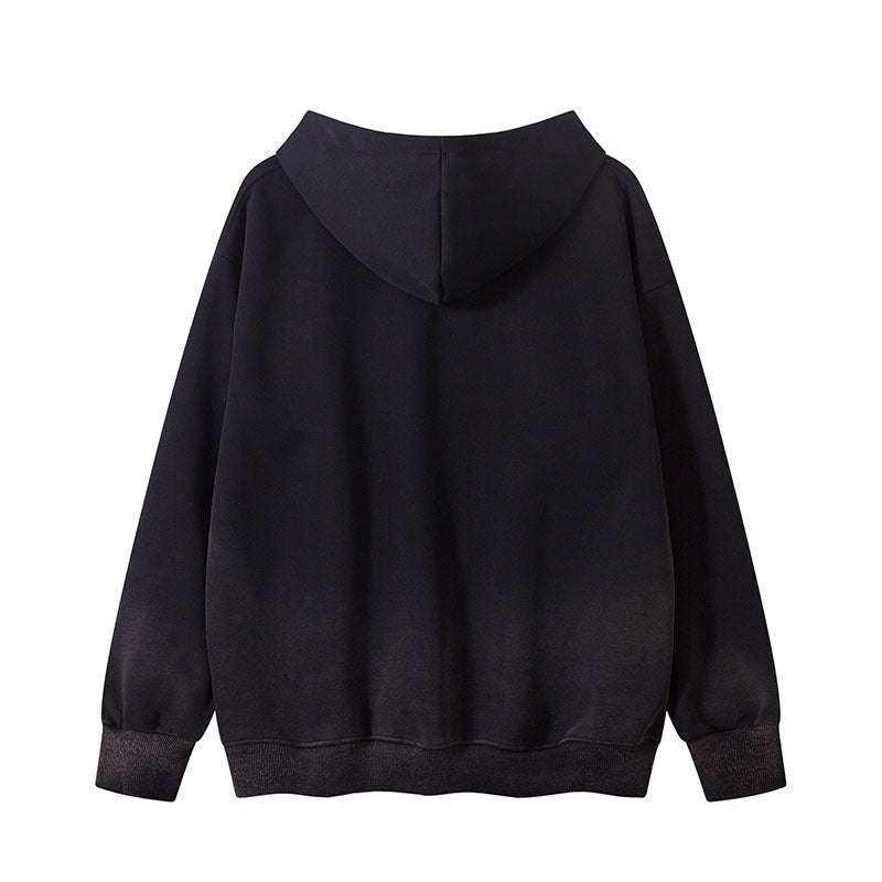 Unisex Vintage Hoodie hip hop gradual change hooded sweater