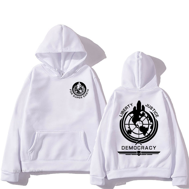 Helldivers Hoodie Comfortable Hooded Long Sleeve