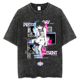 Japanese Anime Serial Experiments Lain Vintage Washed T Shirt