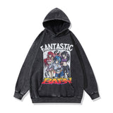 Unisex Vintage Hoodie Sweater Vintage Print Loose Hoodie