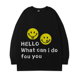 Men Long Sleeve Shirt Cartoon Pattern Printed Long Sleeve T-shirt Men and Women Couple Hip Hop