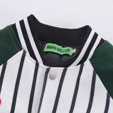 Men Cotton Padded Jacket Coat Baseball Uniform Loose Color Contrast Patchwork Pattern Cotton Coat Jacket Coat Winter Menswear