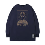 Men's Long Sleeve Shirt Letter Printed Long Sleeve T-shirt Men's Loose Ins Casual Top