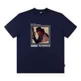 Men T Shirt Retro Dark Printed Short-Sleeved T-shirt Men and Women Loose