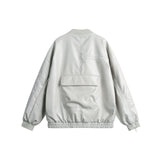 Unisex Jacket Autumn Large Pocket Zipper Leather Jacket Women's Clothing