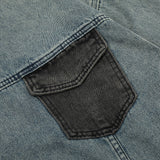 Men Denim Jacket Hooded Denim Hoodie Coat Men's Washed and Worn Denim Jacket