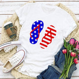 Women Independence Day T Shirt Short Sleeve T-shirt Loose Print