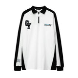 Men Hoodie Sweater Loose Men's Letter Embroidered Long Sleeve Polo Shirt