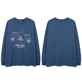 Men Long Sleeve Shirt Sweet Cool Couple Long Sleeve Bottoming T-shirt Idle Style Loose Men and Women