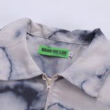 Men Cotton Mixed Jacket Coat Thermal Cotton-Padded Clothes Coat Men's Clothing Autumn and Winter Letters Polo Collar Jacket