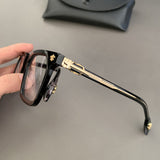 CHH Chrome Hearts Glasses Black Frame Plain Silver Versatile Personality Myopia Glasses Frame