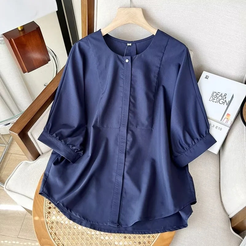 Women T-Shirt Summer Retro Art Casual Short Sleeve Shirt Loose