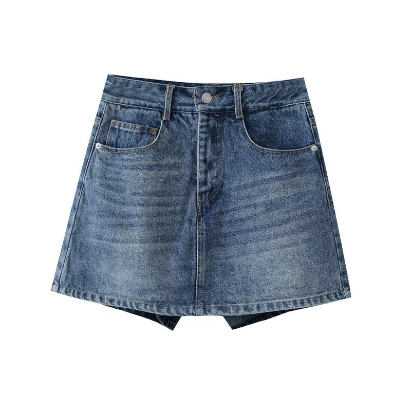 Women's Skirt Summer Korean Style Retro Denim Short Women's Skirt