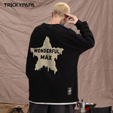 Men Long Sleeve Shirt Autumn and Winter round Neck Long Sleeve T-shirt Men and Women Loose All-Match Casual