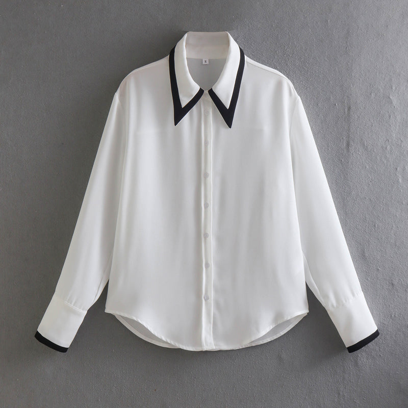 Women T-Shirt Spring and Autumn Women's Loose Long-Sleeved Shirt