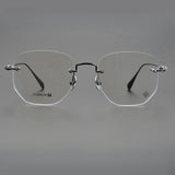 CHH Chrome Hearts Glasses Ultra-light pure titanium high-end rimless glasses frame