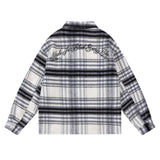 Men Long Sleeved T Shirt Autumn and Winter Plaid Shirt Coat Men's Loose Casual Collar Jacket Shirt