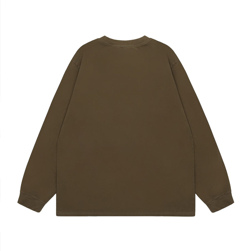 Men Long Sleeve Shirt Trendy Brand Long Sleeve Bottoming T-shirt Men and Women Retro