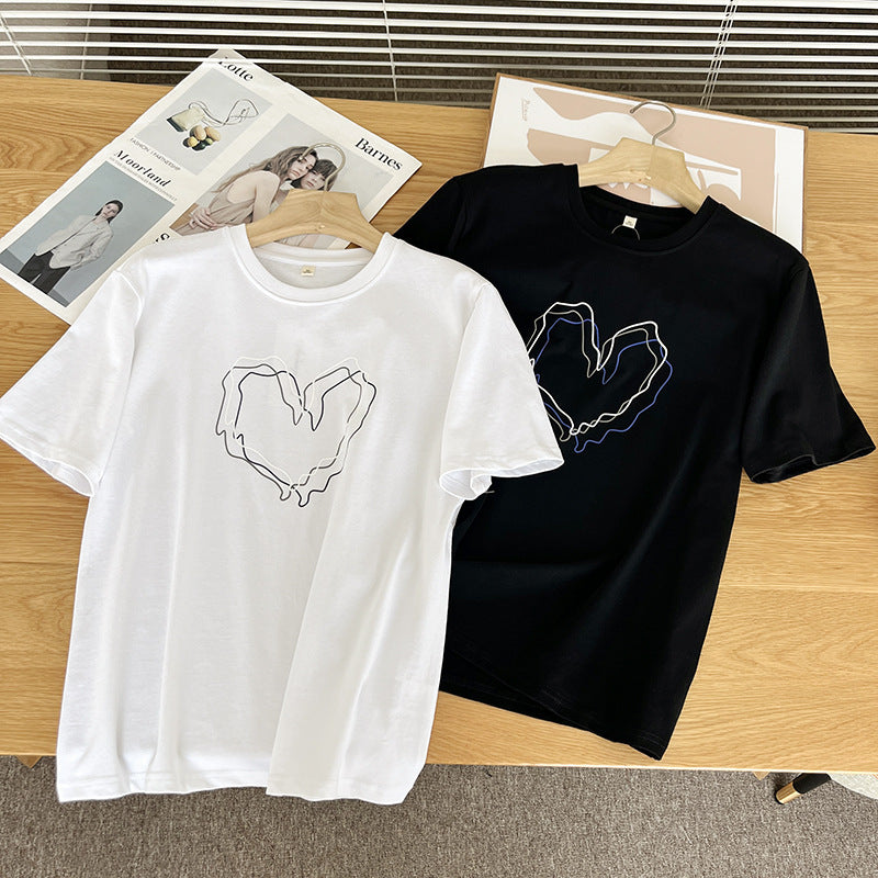 Women's T-Shirt Summer Loose Top T-shirt Short-Sleeved T-shirt